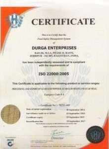 durga enterprises certificate