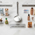 Guar Gum Powder Benefits image showing food and non-food applications