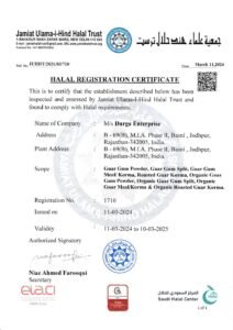 Quality Control 2 Halal Certificate Durga Enterprises pdf