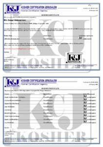 Quality Control 5 Kosher Certificate Durga Enterprises pdf