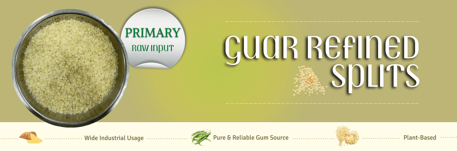 Guar Refined Splits Banner - Durga Enterprises