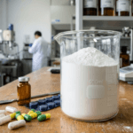 USP Grade Guar Gum: A Complete Guide USP Grade Guar Gum Powder showing medicines and pharmaceutical laboratory, meeting USP quality standards